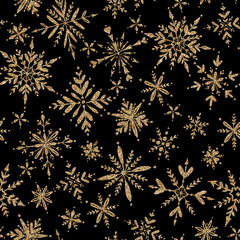 Naklejka na ściany i meble Snow flakes falling design, christmas snowflakes confetti falling scatter backdrop. Winter snow shapes decor. 