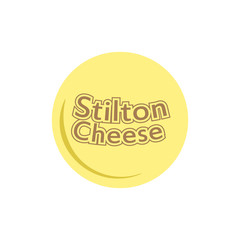 Stilton cheese label design element