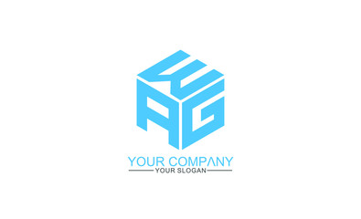 Simple, creative, unique, abstract and strong WAG initial logo template vector icon for any business such as financial, fitness and consulting