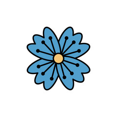 Isolated flower icon fill design