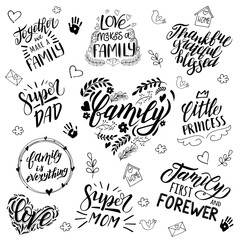 lettering and caligraphy quotes about the family