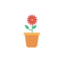 Isolated flower inside pot icon vector design
