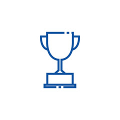 Isolated trophy icon line design