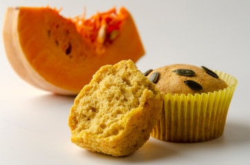 Pumpkin Spice Muffins Isolated on a White Background