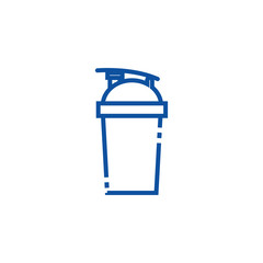 Isolated gym supplement jar line design