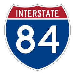 Interstate highway 84 road sign