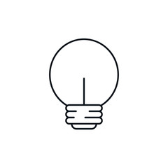 Isolated light bulb icon line design