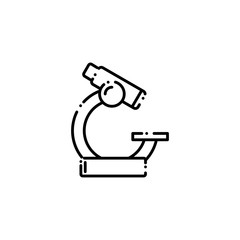 Isolated medical microscope icon line design