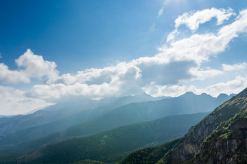 Polish Tatras during the summer day. Copy space