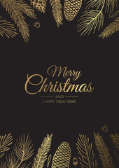 Christmas vector background. Xmas sale, holiday web banner.