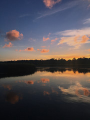 Sunset reflection over southern marsh