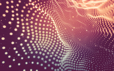 Abstract background. Molecules technology with polygonal shapes, connecting dots and lines....
