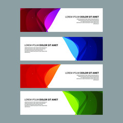 Naklejka premium Vector Abstract design banner web template