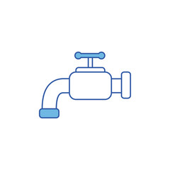 Isolated water tap icon fill design