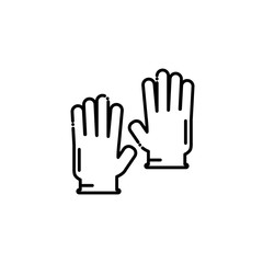 Isolated medical gloves icon line design