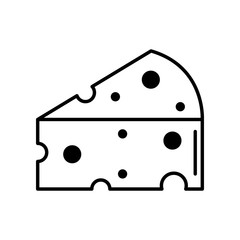 Isolated cheese icon line design