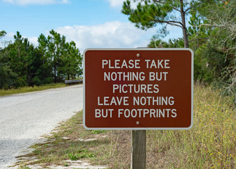 Take Nothing But Pictures Sign