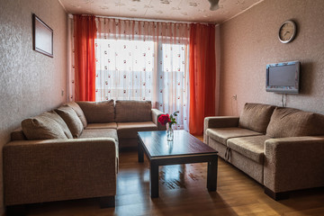 Interior of typical soviet style apartment