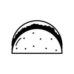 Isolated tacos icon line design