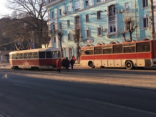 bus on the street