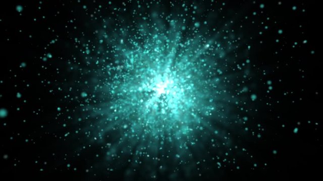 Animated Blue Light Particles