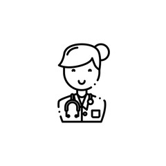 Isolated medical doctor icon line design