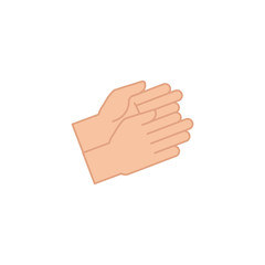 Isolated hand signal icon fill design