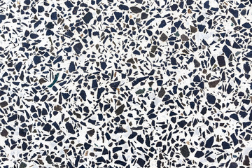 Natural background of white marble terrazzo pattern. Texture of mosaic floor with natural stones,...