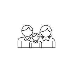 family - minimal line web icon. simple vector illustration. concept for infographic, website or app.