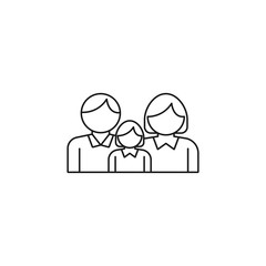 family - minimal line web icon. simple vector illustration. concept for infographic, website or app.