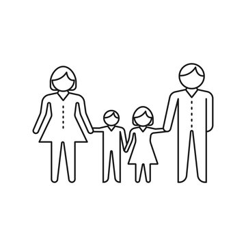 family - minimal line web icon. simple vector illustration. concept for infographic, website or app.