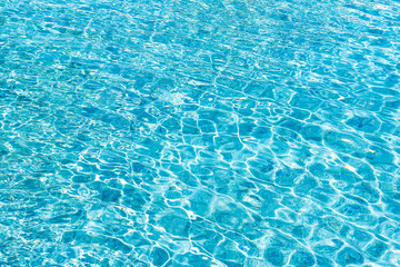 Abstract and surface pool water reflect with sun light background