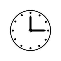 Isolated clock icon line design