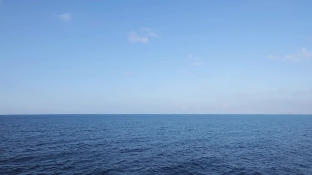 the deep blue water of the open ocean waves (timelapse)