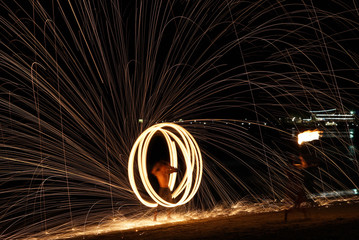 fire show at thailand 