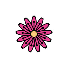 Isolated flower icon fill design