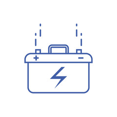 Isolated battery icon line design