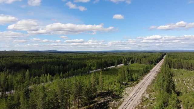 Railway and road