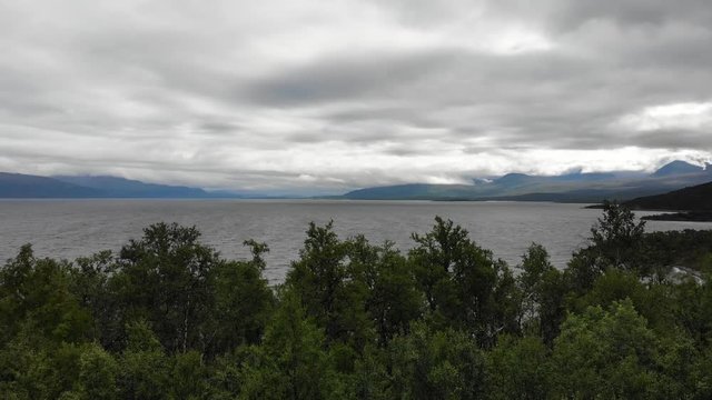 Clouds over lake