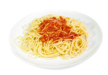 Spaghetti noodles  isolated background
