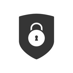 Protection Shield Lock Icon Vector Illustration