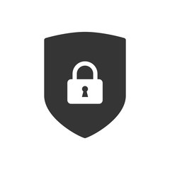 Protection Shield Lock Icon Vector Illustration