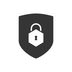 Protection Shield Lock Icon Vector Illustration