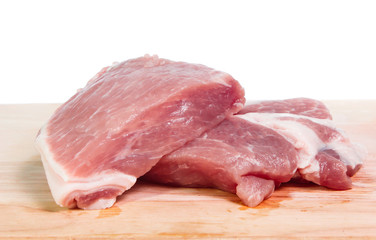 isolated raw meat