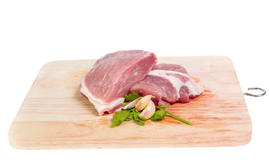 isolated raw meat