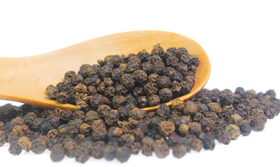 Black pepper isolated on white background