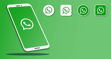 Rawang, Malaysia - November 11, 2019: Smart phone with instant messenger and social media logos Whatsapp