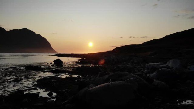 Sunset over the sea