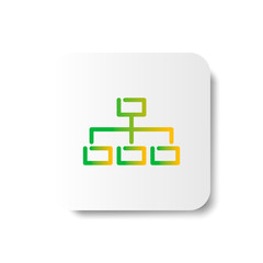 Fototapeta premium organization structure icon unconnected line in smooth gradient color