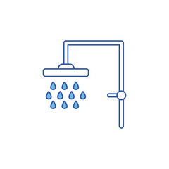Isolated shower icon fill design